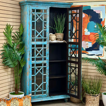 Load image into Gallery viewer, Tall Turquoise Cabinet