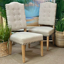 Load image into Gallery viewer, Burlap Back Dining Chair
