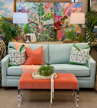 Load image into Gallery viewer, Light Aqua Performance Sleeper Sofa