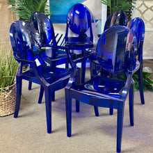 Load image into Gallery viewer, Blue Acrylic Dining Chair
