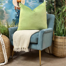 Load image into Gallery viewer, Teal Velvet-Like Chair