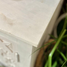 Load image into Gallery viewer, Whitewashed Carved 4DR Cabinet