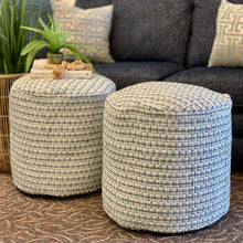 Load image into Gallery viewer, Aqua & Blue Pouf