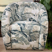 Load image into Gallery viewer, Teal Palms Swivel Chair