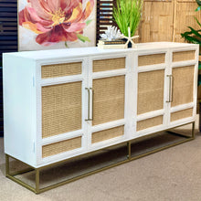 Load image into Gallery viewer, White 4DR Cane Cabinet