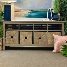 Load image into Gallery viewer, Wood Console W/Baskets