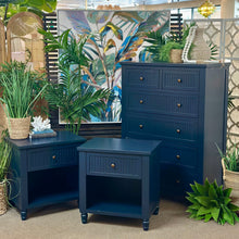 Load image into Gallery viewer, Navy USB Nightstand