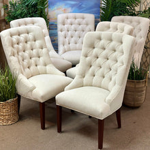 Load image into Gallery viewer, Ivory Tufted Dining Chair