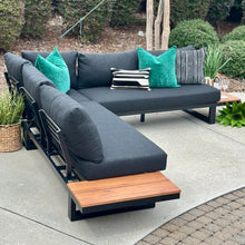 Load image into Gallery viewer, 3PC Black Modern Outdoor Sectional