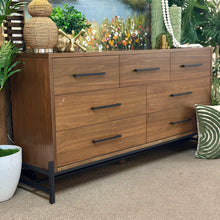 Load image into Gallery viewer, 7DRW Mid-Mod Dresser W/Mirror