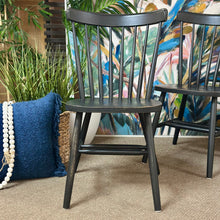 Load image into Gallery viewer, Distressed Black Wood Dining Chair