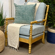 Load image into Gallery viewer, Spindle Chair w/ Light Blue Upholstery