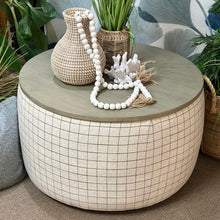 Load image into Gallery viewer, Wood Top Storage Ottoman