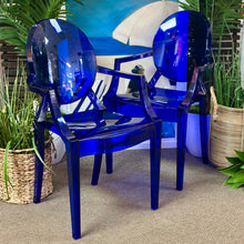 Load image into Gallery viewer, Blue Acrylic Arm Chair