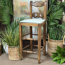 Load image into Gallery viewer, Carved Wood Barstool