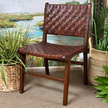 Load image into Gallery viewer, Teak Leather Dining Chair