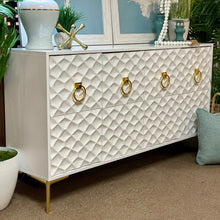Load image into Gallery viewer, White Geometric Cabinet