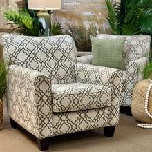 Load image into Gallery viewer, Grey/White Motif Chair