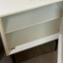 Load image into Gallery viewer, White/Natural Geometric Nightstand