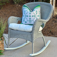Load image into Gallery viewer, Grey Resin Wicker Rocker