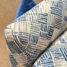 Load image into Gallery viewer, Blue/Taupe Print Swivel Chair
