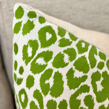 Load image into Gallery viewer, Green Leopard Designer Pillow