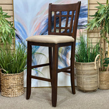Load image into Gallery viewer, S/2 Wood/Beige Barstools