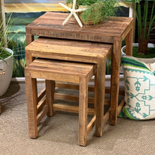 Load image into Gallery viewer, S/3 Reclaimed Wood Nesting Tables