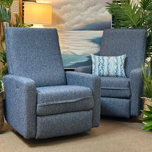 Load image into Gallery viewer, Blue Performance Swivel Gliding Recliner