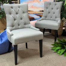 Load image into Gallery viewer, Grey Tufted Dining Chair