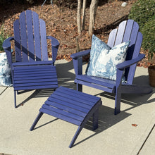 Load image into Gallery viewer, Blue Adirondack Chair & Ottoman