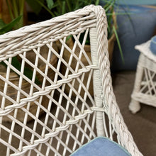Load image into Gallery viewer, White Wicker Dining Chair