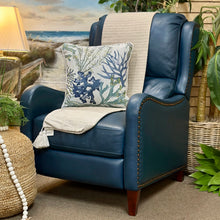 Load image into Gallery viewer, Teal Leather-Like Recliner