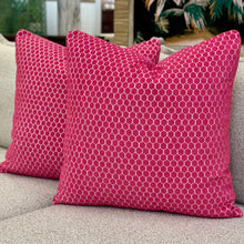 Load image into Gallery viewer, Hot Pink Down Designer Pillow