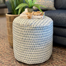 Load image into Gallery viewer, Aqua & Blue Pouf