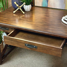 Load image into Gallery viewer, Dark Wood Power Desk