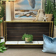 Load image into Gallery viewer, Glass & Marble Console