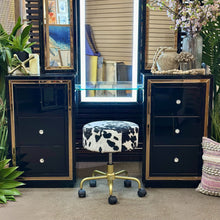 Load image into Gallery viewer, Black Vanity W/Mirror