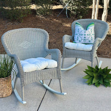 Load image into Gallery viewer, Grey Resin Wicker Rocker