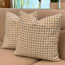 Load image into Gallery viewer, Teal/White Down Designer Pillow