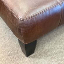 Load image into Gallery viewer, PB Sq. Mocha Leather Ottoman