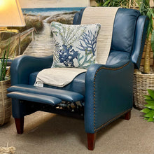 Load image into Gallery viewer, Teal Leather-Like Recliner