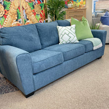 Load image into Gallery viewer, Medium Blue Sleeper Sofa