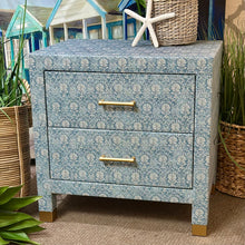 Load image into Gallery viewer, Blue Floral Nightstand