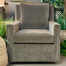 Load image into Gallery viewer, Bassett Mocha Swivel Glider
