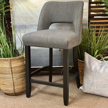 Load image into Gallery viewer, Grey Upholstered Counter Stool