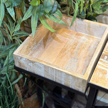 Load image into Gallery viewer, Wood/Metal Bicycle Console