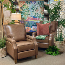 Load image into Gallery viewer, Mocha Faux Leather Recliner