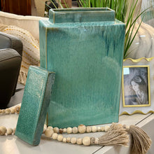 Load image into Gallery viewer, Teal Lidded Jar