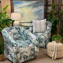 Load image into Gallery viewer, Teal Palms Swivel Chair